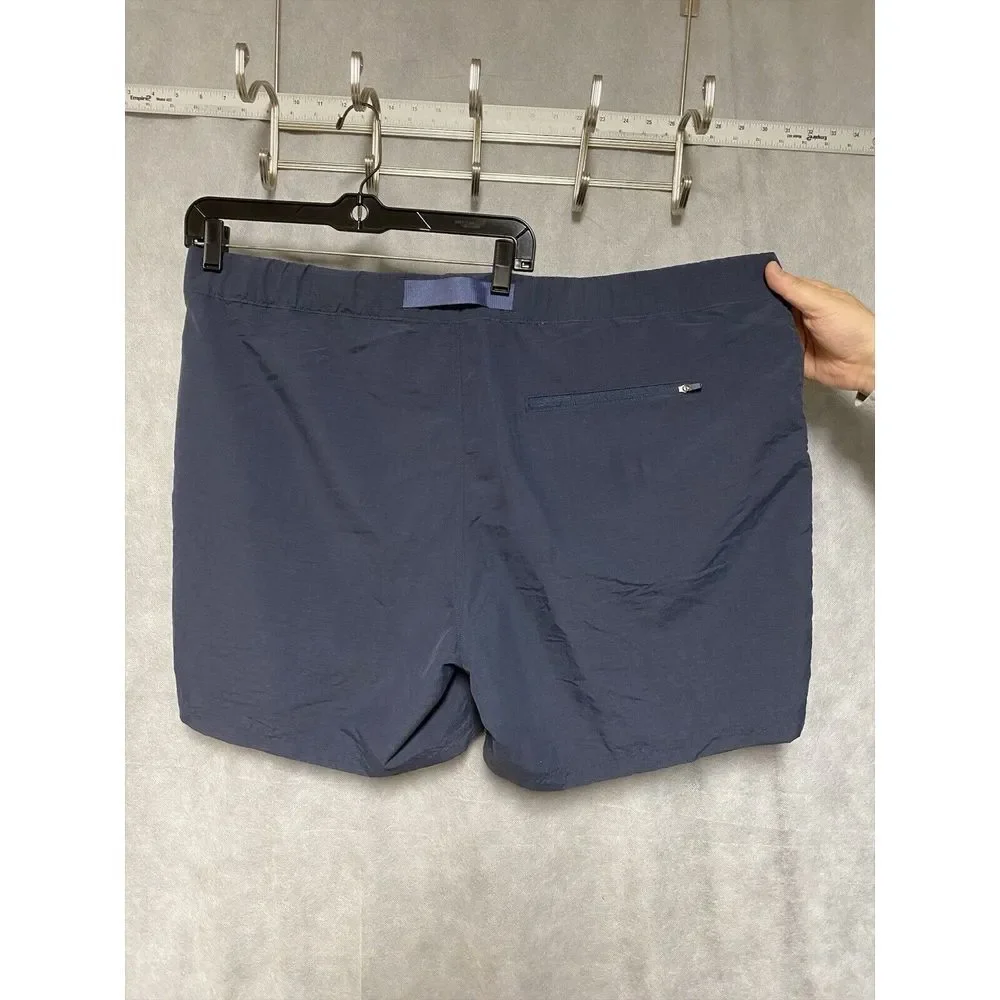REI Co-Op Short Men XXL Blue Belted Outdoors Hiking Ripstop Performance Nylon 46